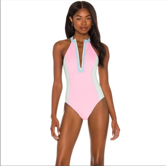 LoveShackFancy X Hurley Max Colorblock One Piece | Sz M - Picture 5 of 16